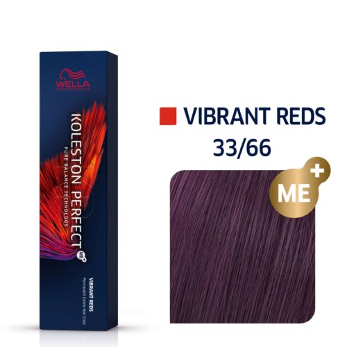Η επαγγελματική βαφή μαλλιών Koleston Perfect ME+ απόχρωση 33/66 Vibrant Reds Έντονο Καστανό Σκούρο Βιολέ.