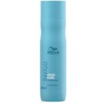 Wella Invigo Balance Aqua Pure σαμπουάν καθαρίζει τα μαλλιά σε βάθος χωρίς λιπαρότητα και ρύπους, 250ml.