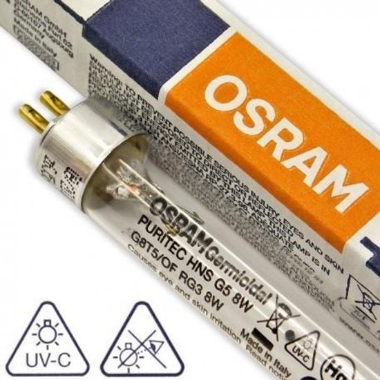Λάμπα ανταλλακτική Osram G8T5/OF  8W για αποστειρωτές εργαλείων.